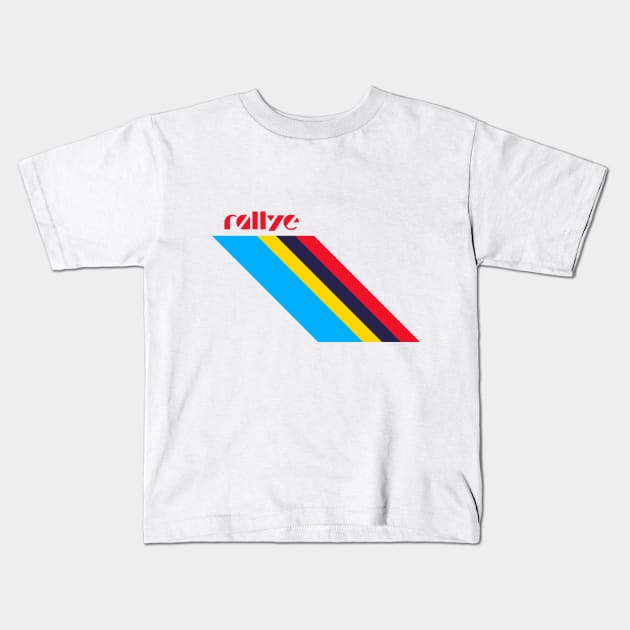 Peugeot 205 Rallye Kids T-Shirt by Teephemera